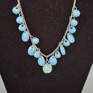 Elegant Blue Beaded Necklace
